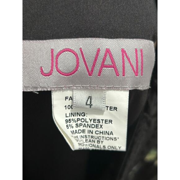 NWT Maslavi RTW By Jovani M42010 Multi Sleeveless Peplum Contemporary Top Size 4 - Picture 10 of 13